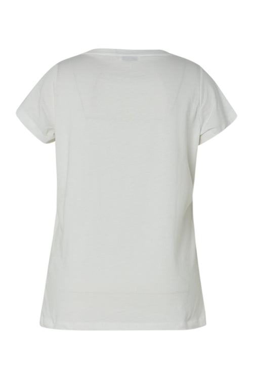 Katoenen T-shirt met folieprint-Paprika-11