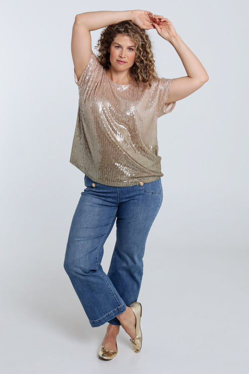 Top met kleurverloop pailletten-Paprika-8