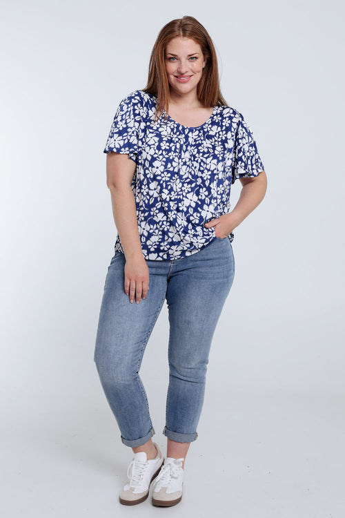 Bloemenprint T-shirt-Paprika-8
