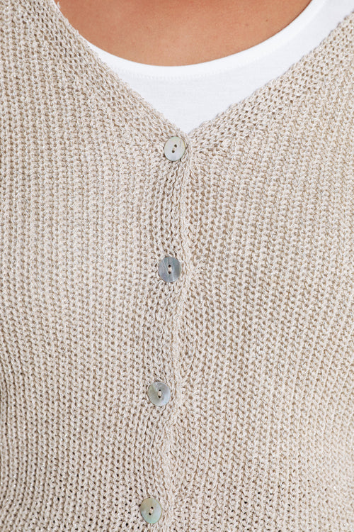 Effen gebuttonde cardigan-Paprika-5