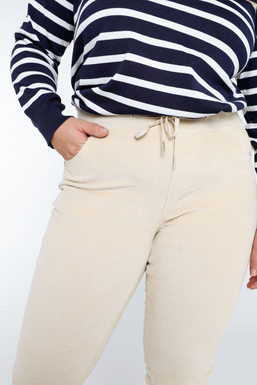 Effen slim fluwelen jegging-Paprika-4