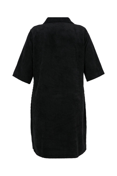 Robe courte unie en velours-Paprika-11