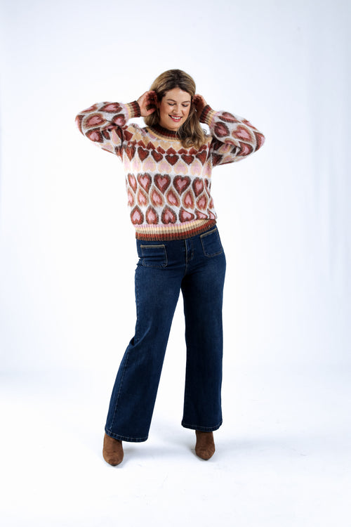 Trui met hartmotief-Paprika-7