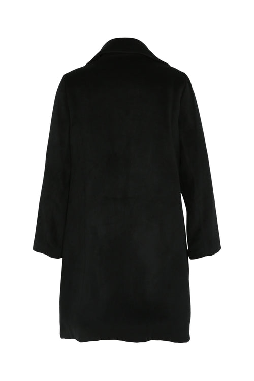 Lange, wollen jas met grote kraag en drukknopen-Paprika-10