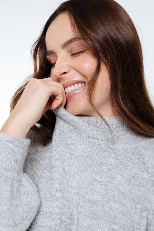 Effen trui met lurex-Paprika-5