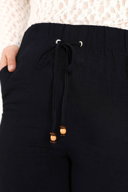 Wijde broek van effen viscose-Paprika-1