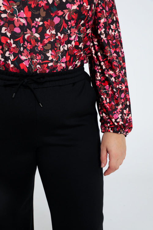 Effen milanobroek in viscose-Paprika-3