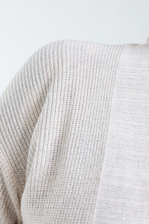 Korte, effen cardigan in viscose met lurex-Paprika-6