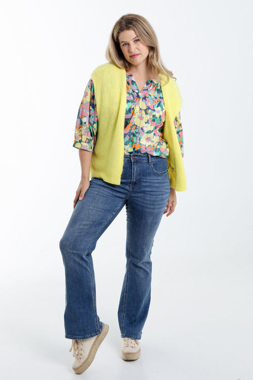 Effen mouwloos vest-Paprika-9