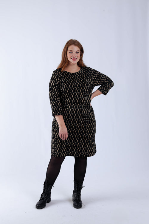 Jacquard jurk-Paprika-7