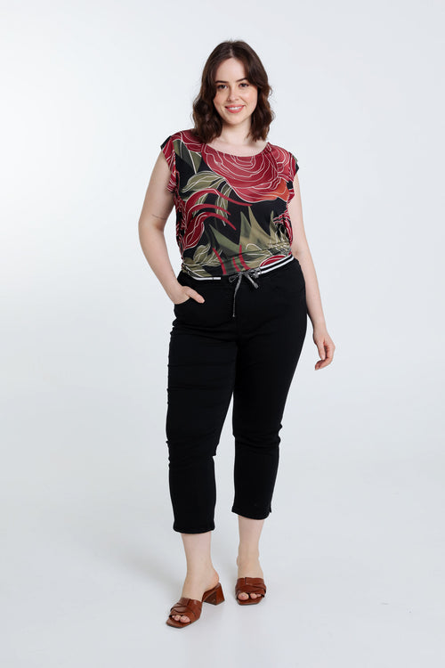 Effen slim 3/4-jegging 