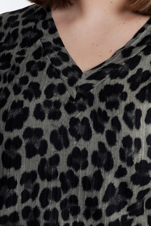 Blouse met luipaardprint -Paprika-6
