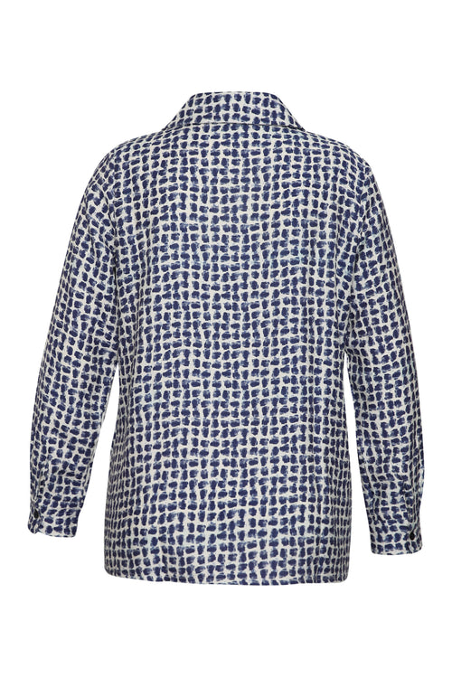 Chemisier en viscose imprimé graphique-Paprika-2