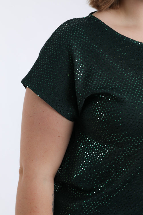 T-shirt à paillettes-Paprika-4