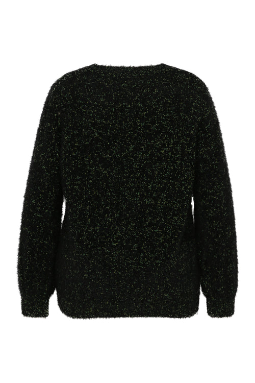 Effen popcorn gebreide trui-Paprika-11