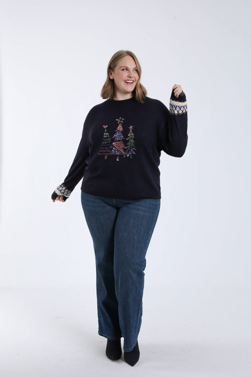 Kersttrui met dennenbomen-Paprika-6