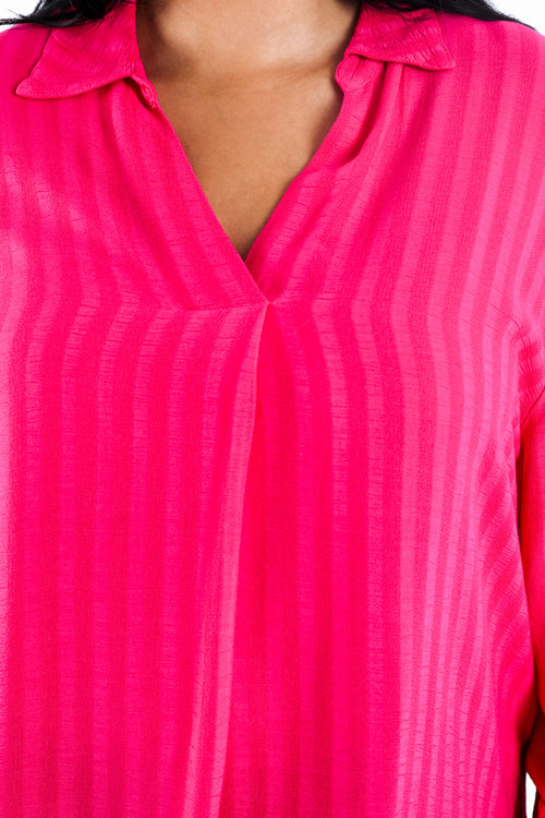 Chemise en viscose unie-Paprika-3