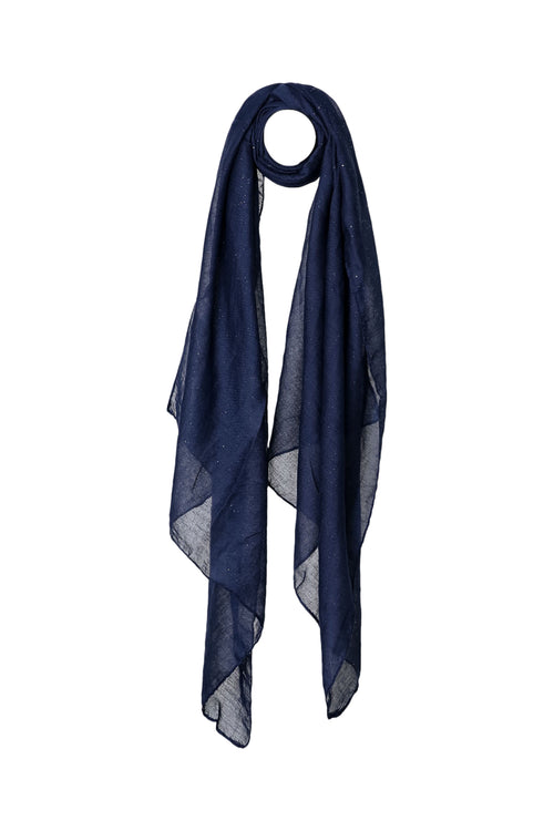 Effen viscose sjaal met pailletten-Paprika-3