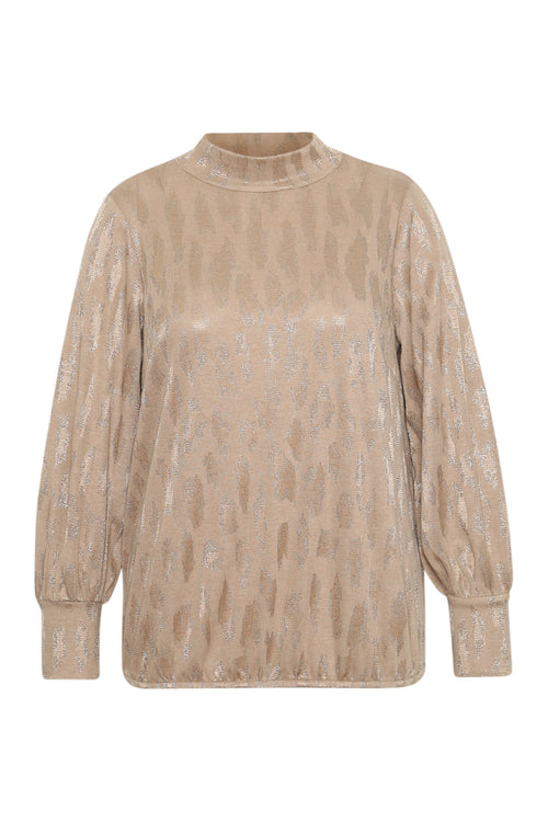 T-shirt met dierenprint en lurex-Paprika-8
