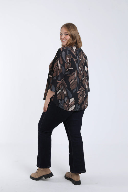 Blouse met grafische print-Paprika-1