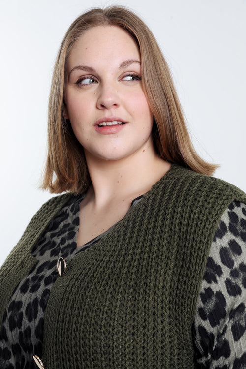 Kort effen vest-Paprika-3