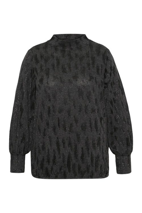 T-shirt met dierenprint en lurex-Paprika-10
