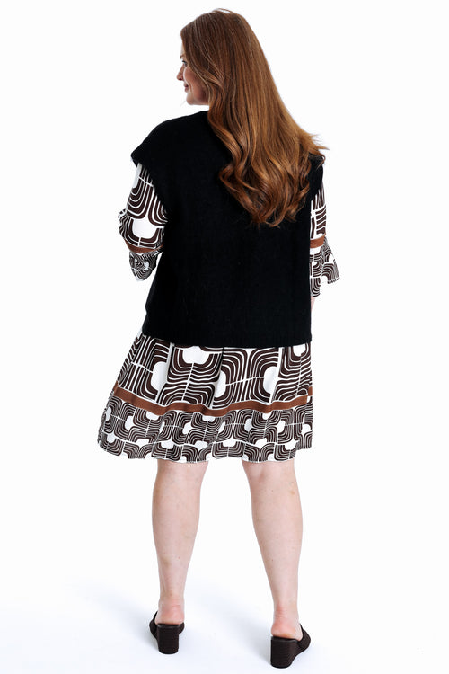 Effen mouwloos gilet-Paprika-2