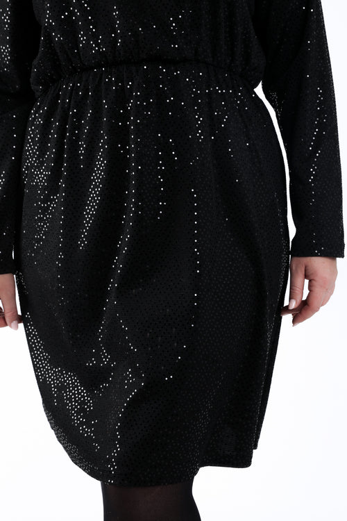 Robe courte effet scintillant-Paprika-5