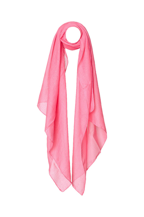 Effen viscose sjaal met pailletten-Paprika-2