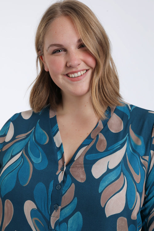 Blouse met grafische print-Paprika-2