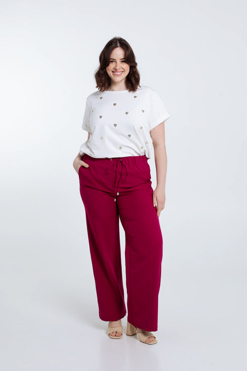 Pantalon fluide avec pli-Paprika-7