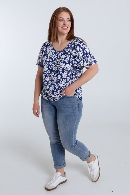 Bloemenprint T-shirt-Paprika-9
