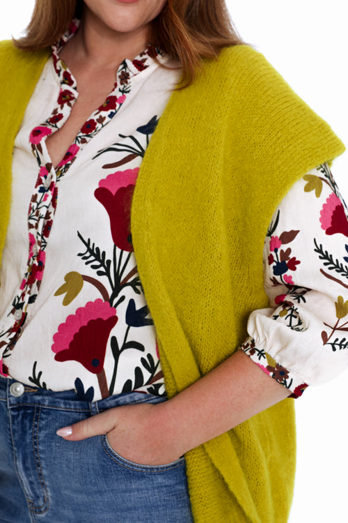 Effen mouwloos gilet-Paprika-5