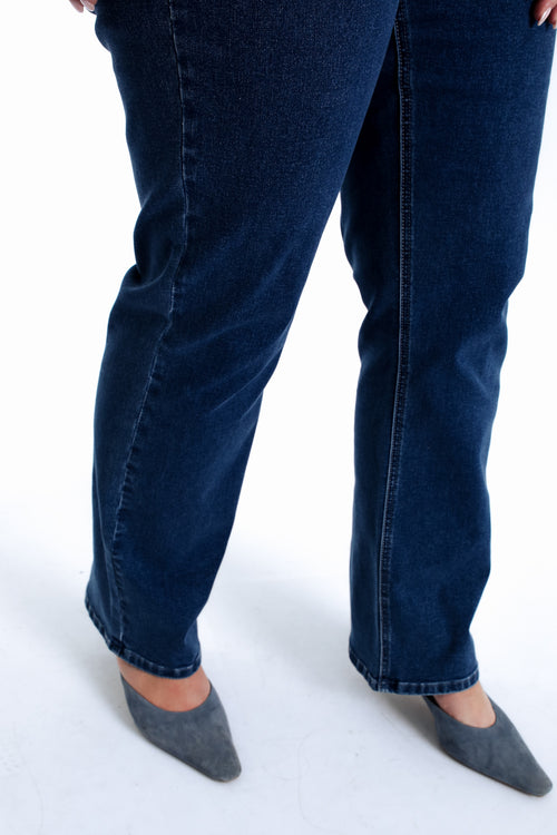 Jeans droit Mia avec broderies-Paprika-5
