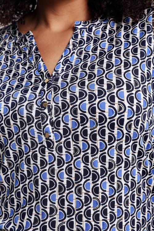 T-shirt met gouden grafisch motief-Paprika-5