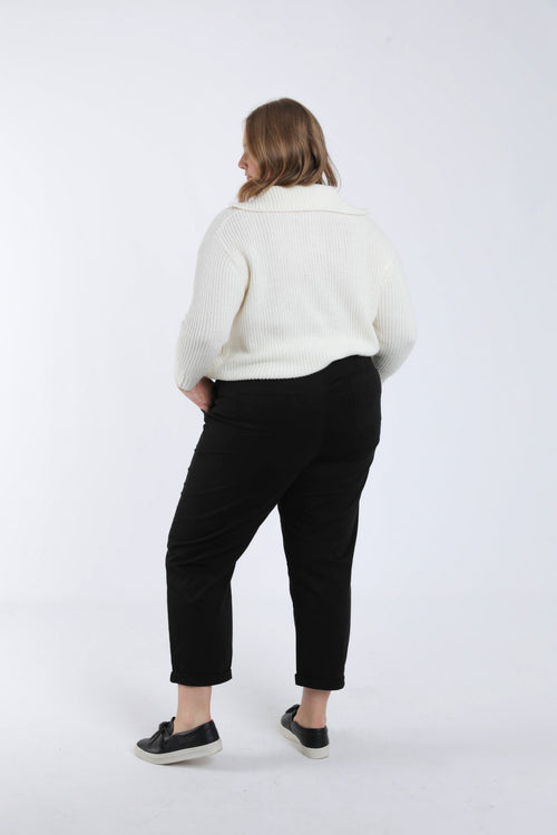 Effen katoenen chino-Paprika-1