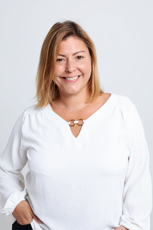 Effen T-shirt met lurex en juweel-Paprika-4