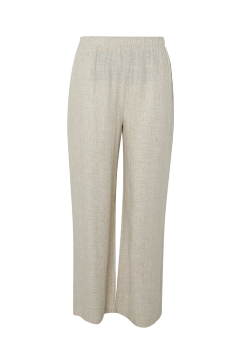 Linnen en viscose broek met lurexdetail-Paprika-10
