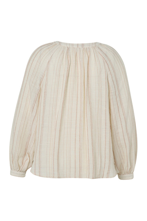 Gestreepte blouse met lurex-Paprika-11
