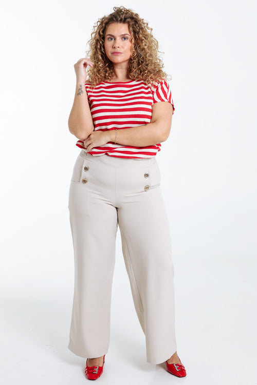 7/8 broek met sierknopen-Paprika-7