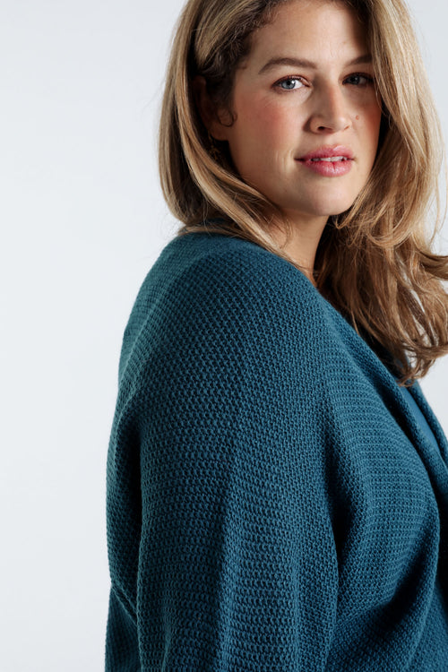 Cardigan point grain de riz-Paprika-5