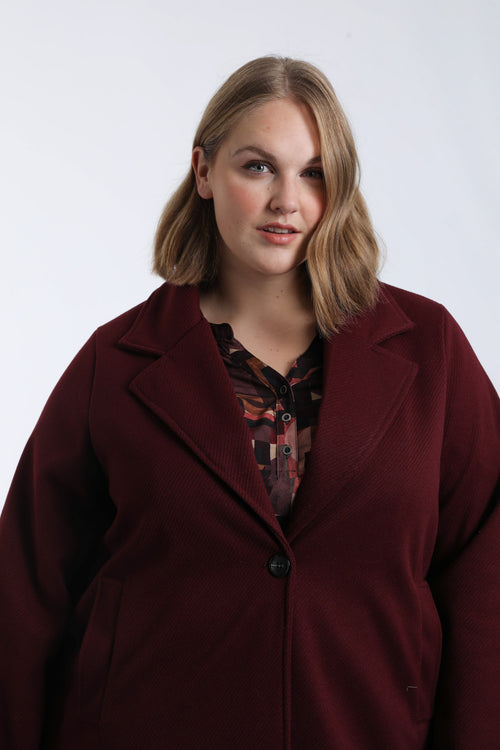 Manteau long uni-Paprika-6