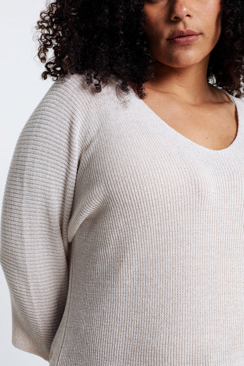 Effen trui met lurex-Paprika-5