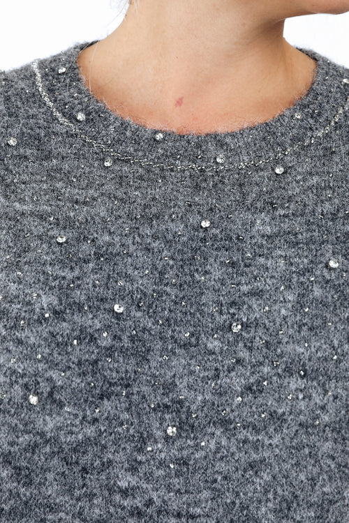 Effen trui met strassdetails-Paprika-4