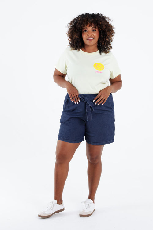 Short in een effen jeans-Paprika-8