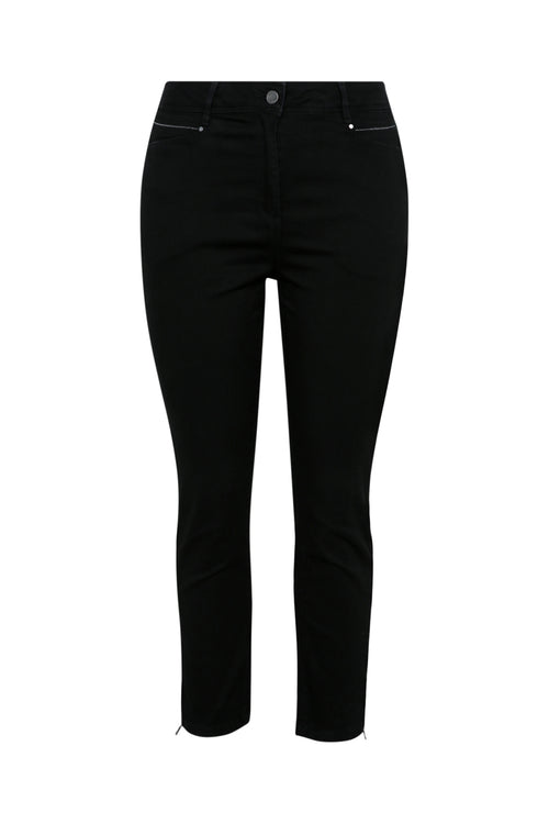 Slim, effen 7/8-broek 
