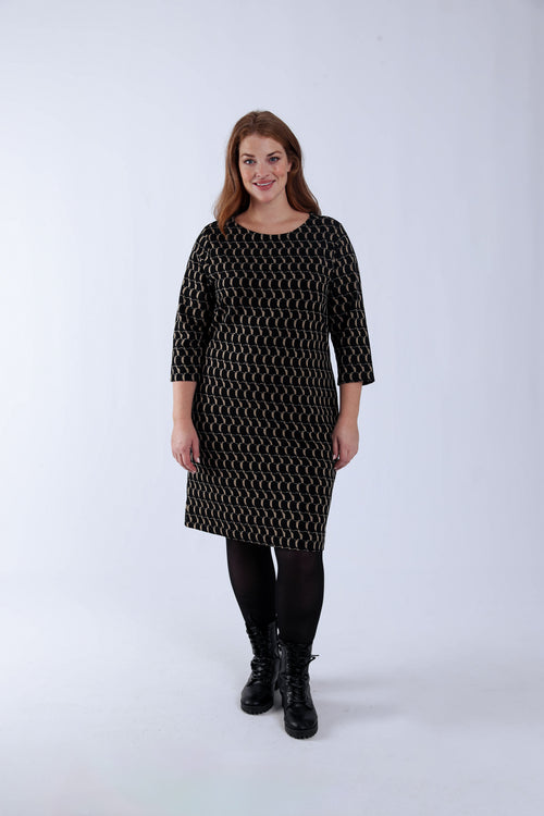 Jacquard jurk-Paprika-1