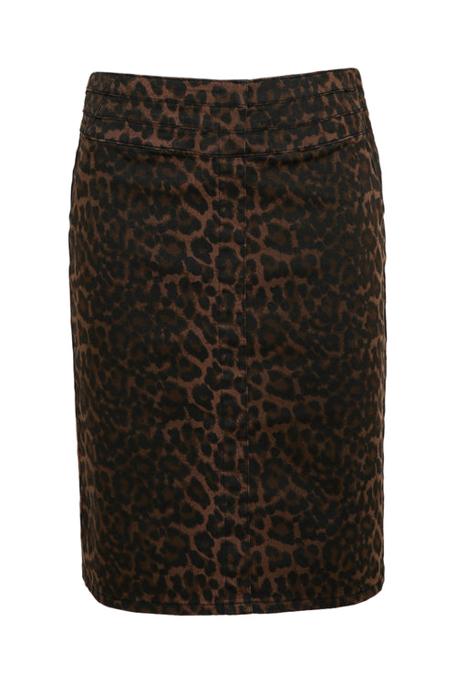 Korte, rechte rok met luipaardmotief-Paprika-10