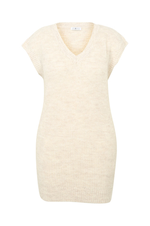 Lange, effen tuniek zonder mouwen-Paprika-10