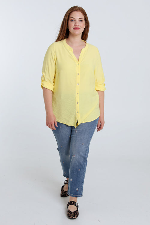 Blouse van viscose effen-Paprika-7
